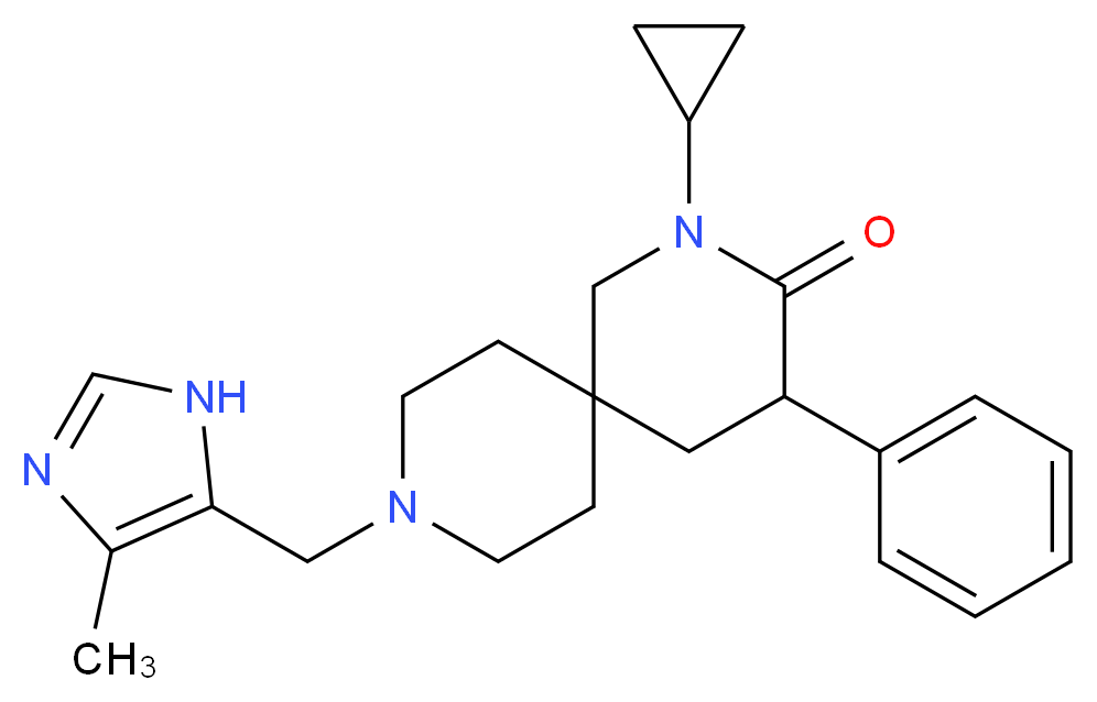 2-cyclopropyl-9-[(4-methyl-1H-imidazol-5-yl)methyl]-4-phenyl-2,9-diazaspiro[5.5]undecan-3-one_Molecular_structure_CAS_)