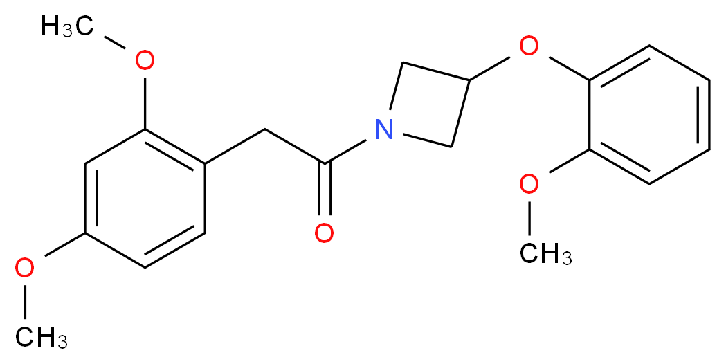 1-[(2,4-dimethoxyphenyl)acetyl]-3-(2-methoxyphenoxy)azetidine_Molecular_structure_CAS_)