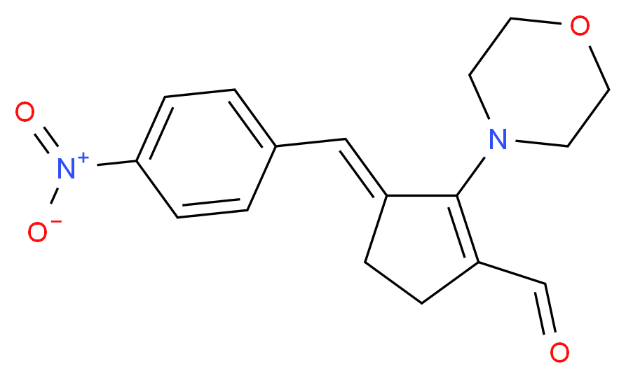 2-Morpholin-4-yl-3-(4-nitro-benzylidene)-cyclopent-1-enecarbaldehyde_Molecular_structure_CAS_)