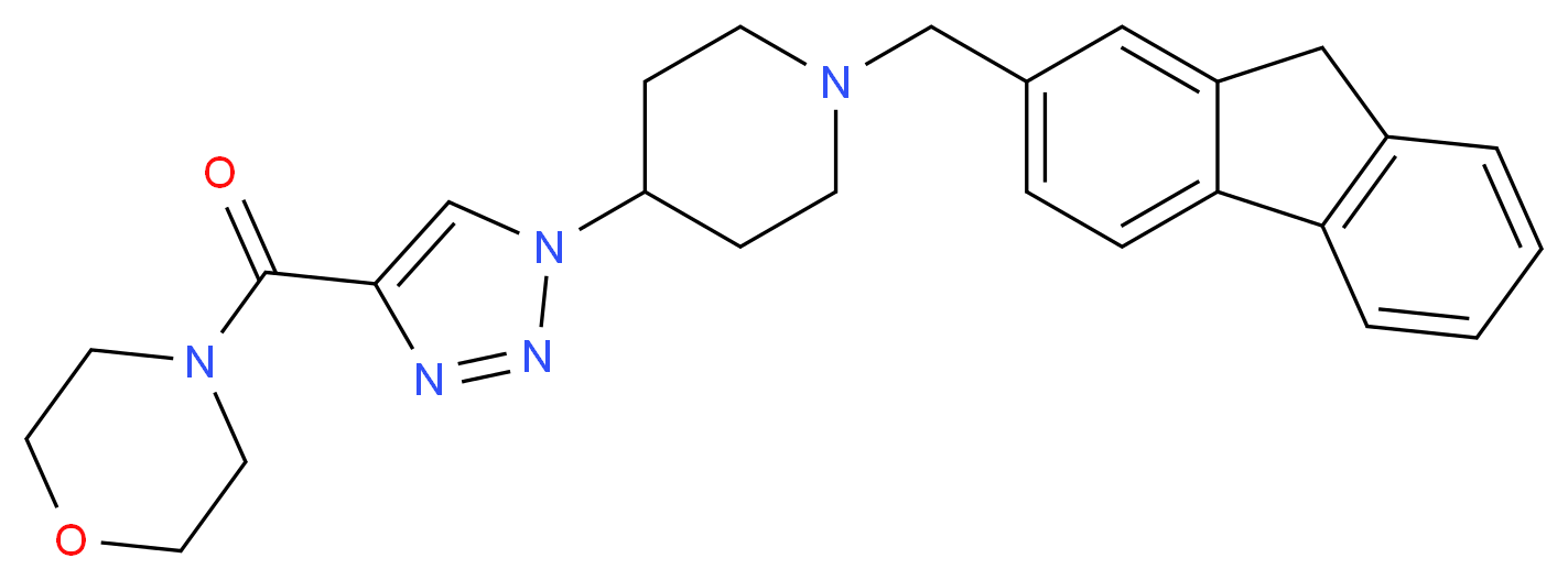 4-({1-[1-(9H-fluoren-2-ylmethyl)-4-piperidinyl]-1H-1,2,3-triazol-4-yl}carbonyl)morpholine_Molecular_structure_CAS_)