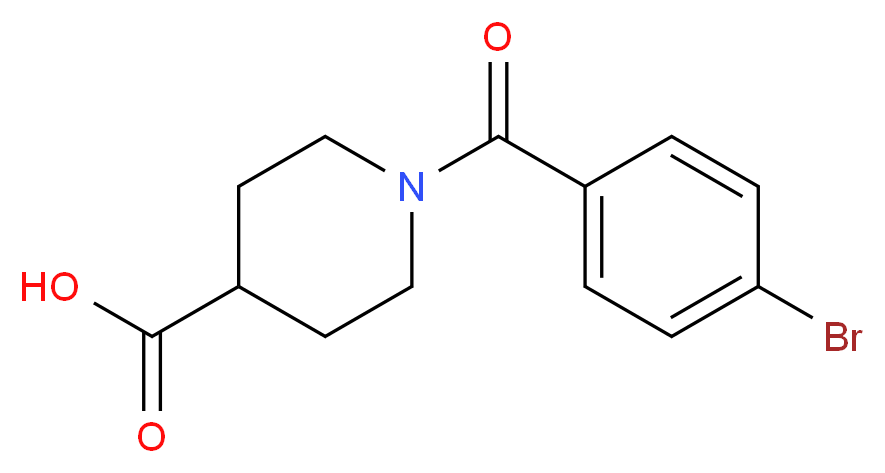 1-(4-bromobenzoyl)piperidine-4-carboxylic acid_Molecular_structure_CAS_)