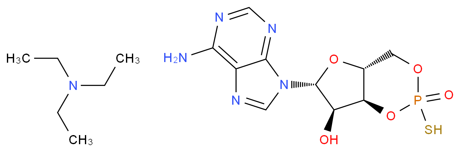 Sp-Adenosine 3′,5′-cyclic monophosphorothioate triethylammonium salt hydrate_Molecular_structure_CAS_93602-66-5(anhydrous))