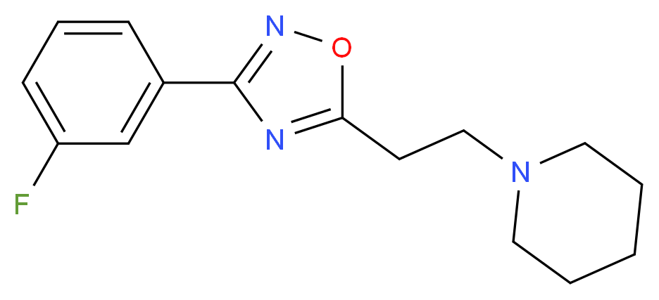 1-{2-[3-(3-fluorophenyl)-1,2,4-oxadiazol-5-yl]ethyl}piperidine_Molecular_structure_CAS_)