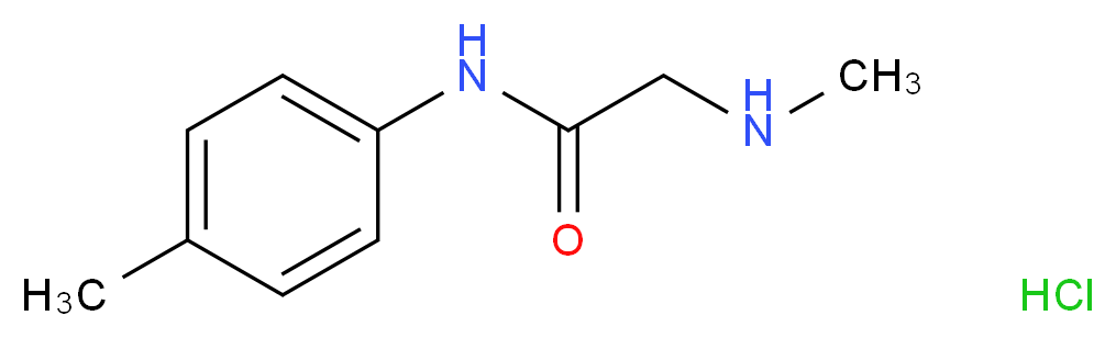 2-(Methylamino)-N-(4-methylphenyl)acetamide hydrochloride_Molecular_structure_CAS_64642-17-7)