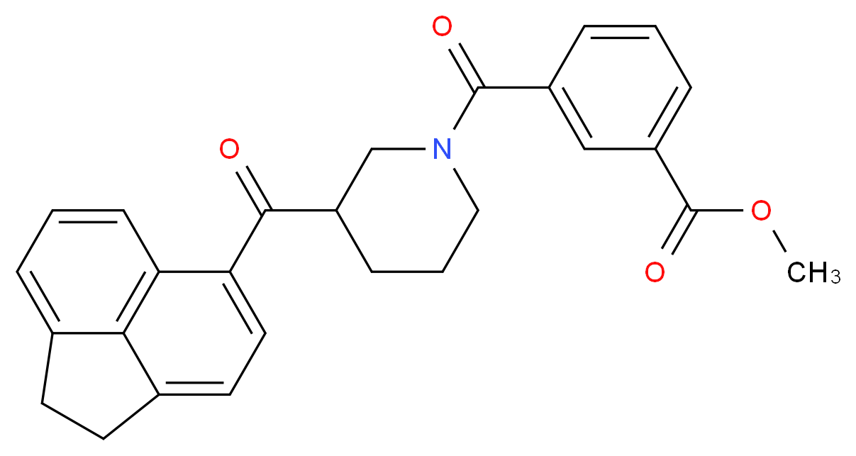 methyl 3-{[3-(1,2-dihydro-5-acenaphthylenylcarbonyl)-1-piperidinyl]carbonyl}benzoate_Molecular_structure_CAS_)