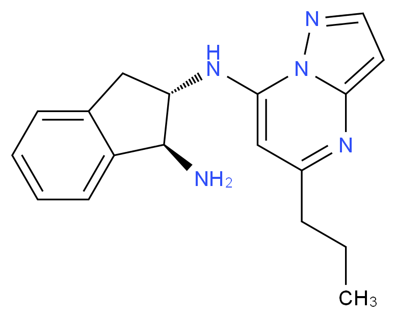 (1S,2S)-N~2~-(5-propylpyrazolo[1,5-a]pyrimidin-7-yl)-1,2-indanediamine_Molecular_structure_CAS_)