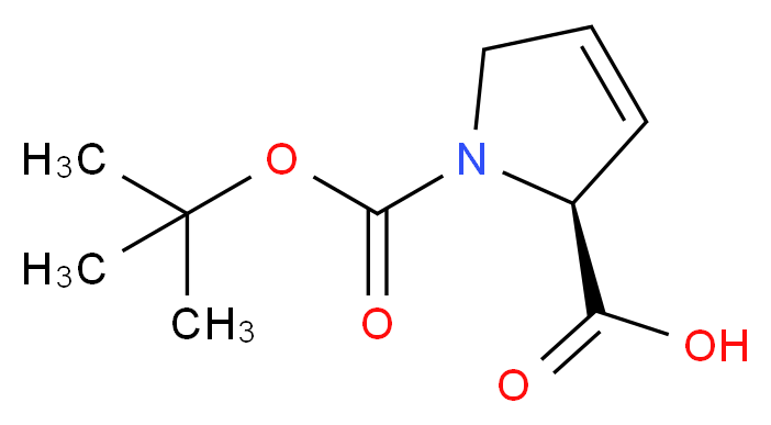 (S)-1-(tert-Butoxycarbonyl)-2,5-dihydro-1H-pyrrole-2-carboxylic acid_Molecular_structure_CAS_51154-06-4)