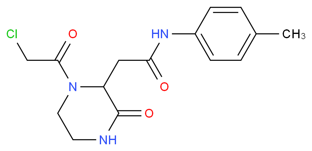 2-[1-(Chloroacetyl)-3-oxopiperazin-2-yl]-N-(4-methylphenyl)acetamide_Molecular_structure_CAS_)