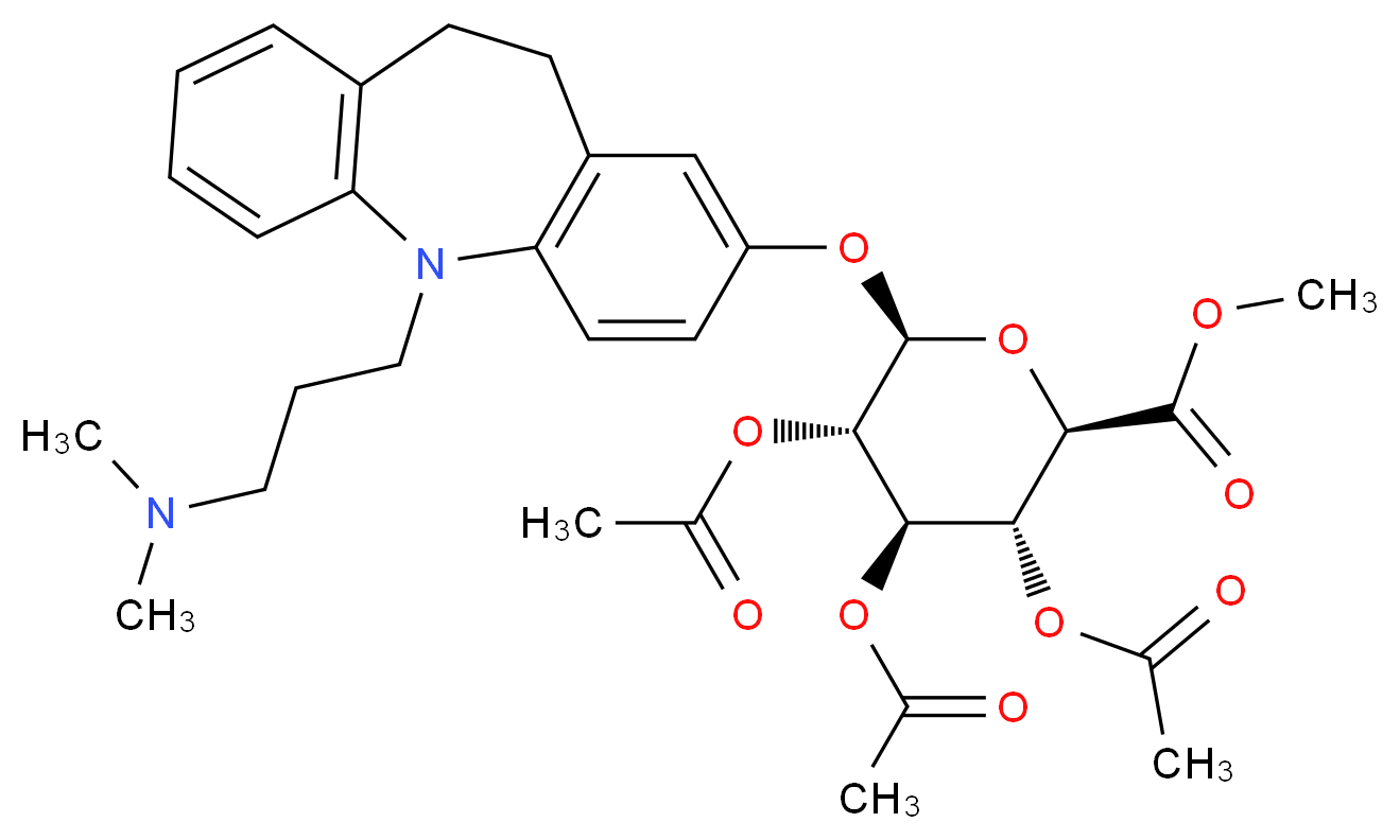 2-Hydroxy Imipramine 2,3,4-Triacetate-β-D-glucopyranuronic Acid Methyl Ester_Molecular_structure_CAS_1053632-53-3)