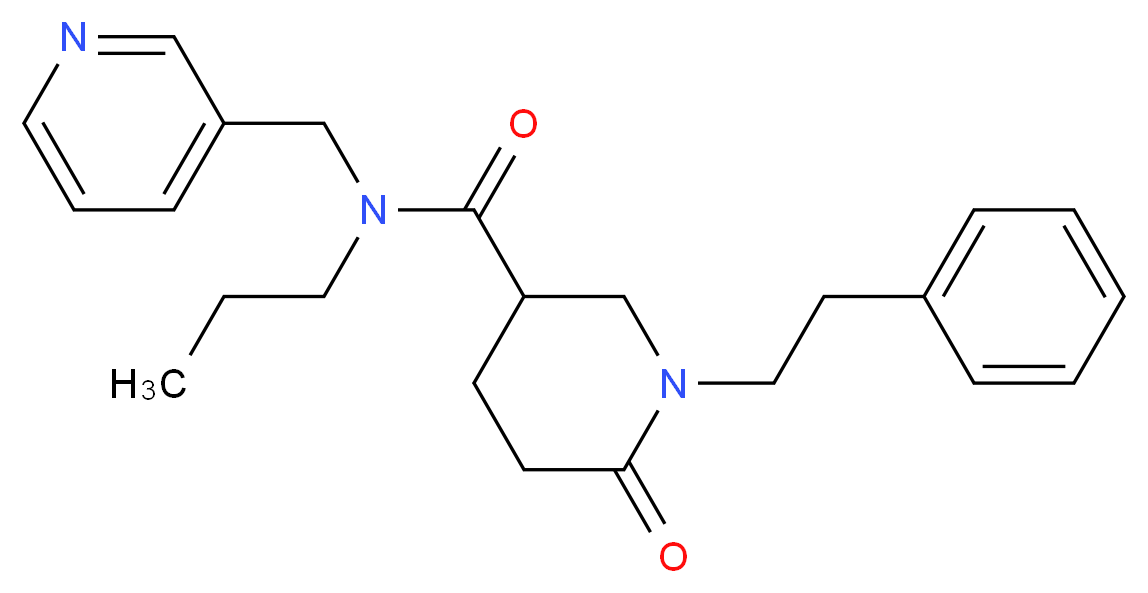 6-oxo-1-(2-phenylethyl)-N-propyl-N-(3-pyridinylmethyl)-3-piperidinecarboxamide_Molecular_structure_CAS_)