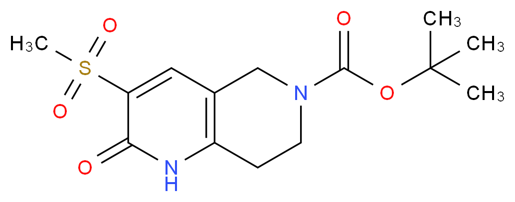 tert-butyl 3-methanesulfonyl-2-oxo-1,2,5,6,7,8-hexahydro-1,6-naphthyridine-6-carboxylate_Molecular_structure_CAS_)