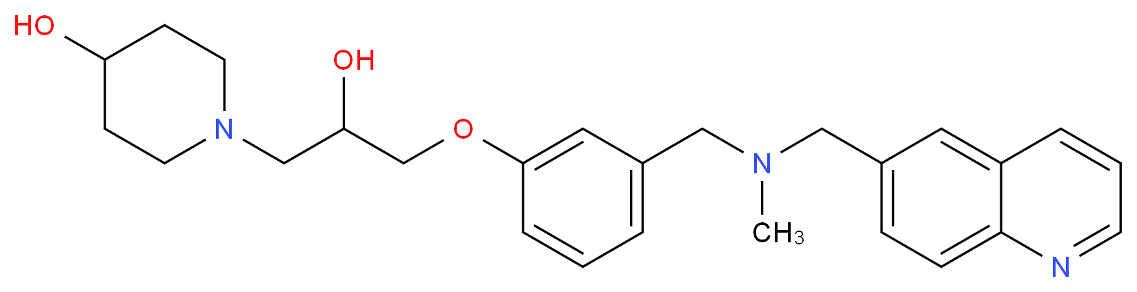 1-[2-hydroxy-3-(3-{[methyl(6-quinolinylmethyl)amino]methyl}phenoxy)propyl]-4-piperidinol_Molecular_structure_CAS_)