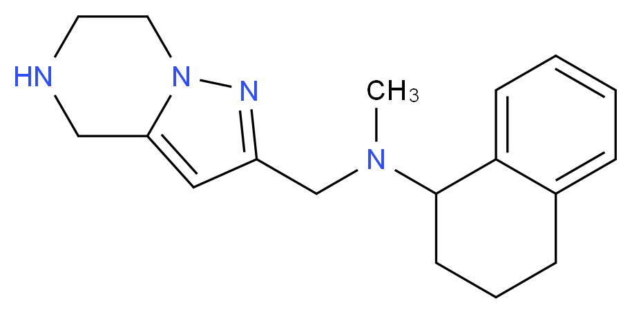 N-methyl-N-(4,5,6,7-tetrahydropyrazolo[1,5-a]pyrazin-2-ylmethyl)-1,2,3,4-tetrahydronaphthalen-1-amine_Molecular_structure_CAS_)