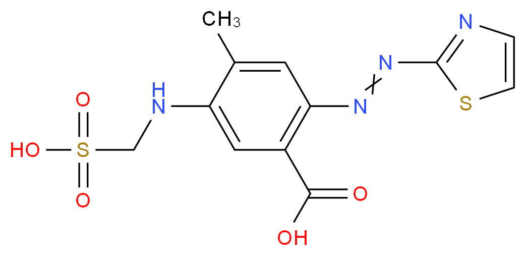 4-Methyl-5-(sulfomethylamino)-2-(2-thiazolylazo)benzoic acid_Molecular_structure_CAS_82138-69-0)