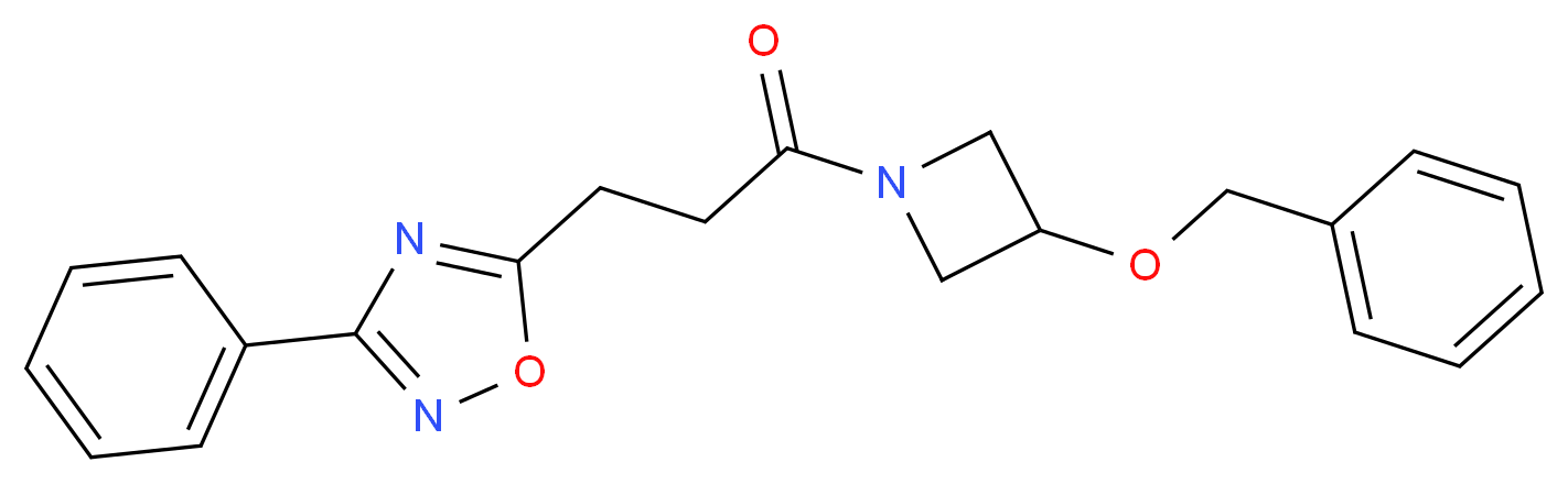 5-{3-[3-(benzyloxy)-1-azetidinyl]-3-oxopropyl}-3-phenyl-1,2,4-oxadiazole_Molecular_structure_CAS_)
