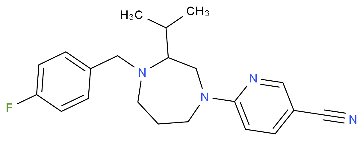6-[4-(4-fluorobenzyl)-3-isopropyl-1,4-diazepan-1-yl]nicotinonitrile_Molecular_structure_CAS_)