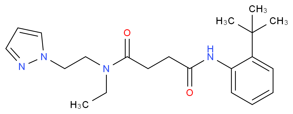N'-(2-tert-butylphenyl)-N-ethyl-N-[2-(1H-pyrazol-1-yl)ethyl]succinamide_Molecular_structure_CAS_)