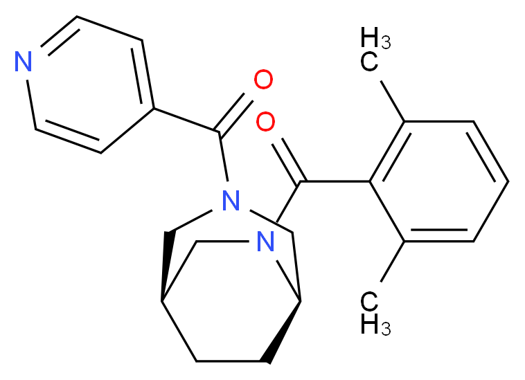 (1S*,5R*)-6-(2,6-dimethylbenzoyl)-3-isonicotinoyl-3,6-diazabicyclo[3.2.2]nonane_Molecular_structure_CAS_)