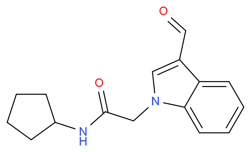 N-Cyclopentyl-2-(3-formyl-indol-1-yl)-acetamide_Molecular_structure_CAS_431981-28-1)