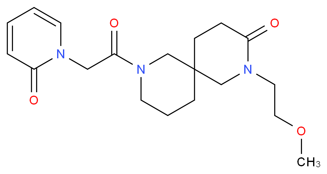 2-(2-methoxyethyl)-8-[(2-oxo-1(2H)-pyridinyl)acetyl]-2,8-diazaspiro[5.5]undecan-3-one_Molecular_structure_CAS_)