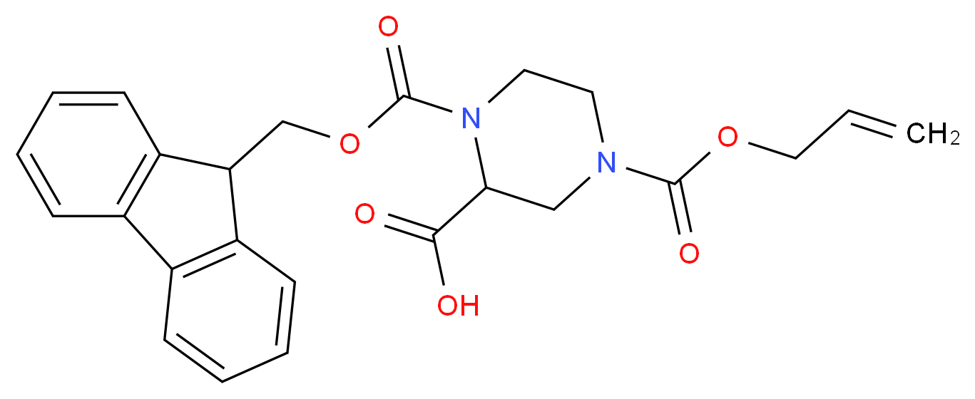 4-allyl 1-(9-H-fluoren-9-ylmethyl) hydrogen piperazine-1,2,4-tricarboxylate_Molecular_structure_CAS_898289-65-1)