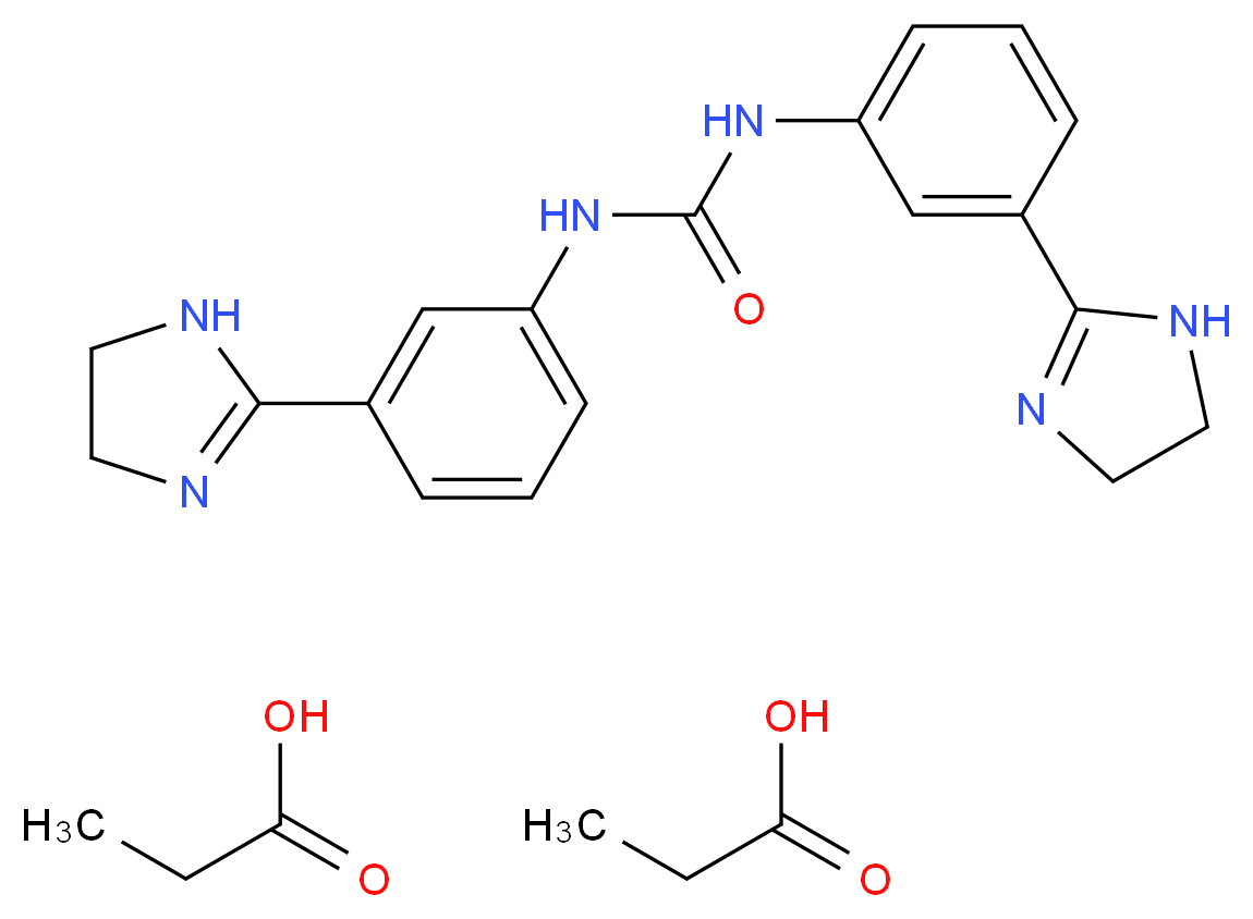 N,N′-Bis[3-(4,5-dihydro-1H-imidazol-2-yl)phenyl]urea dipropanoate_Molecular_structure_CAS_55750-06-6)