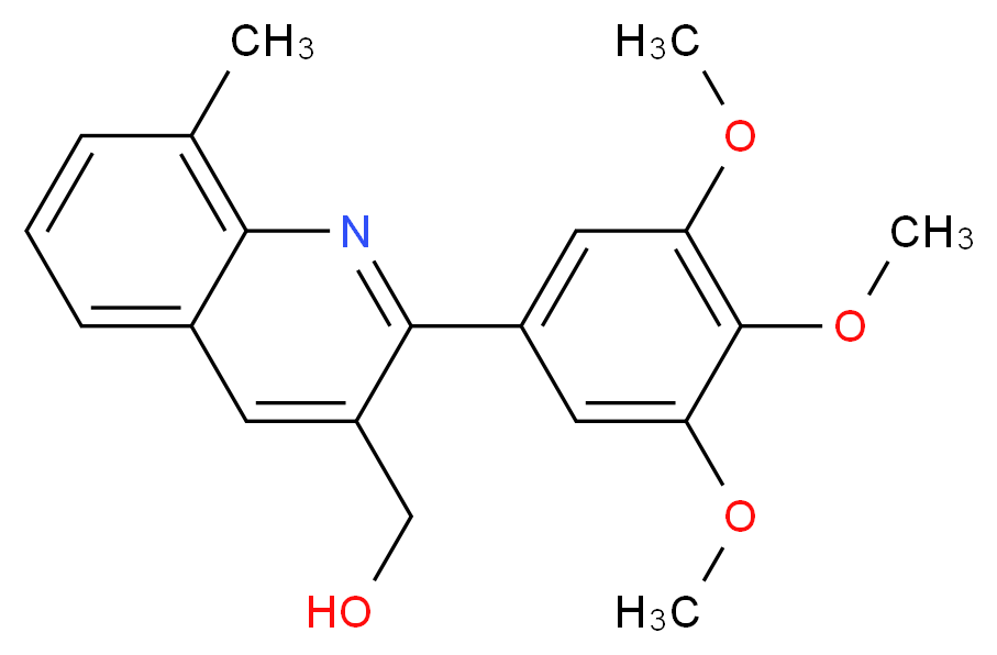 [8-methyl-2-(3,4,5-trimethoxyphenyl)quinolin-3-yl]methanol_Molecular_structure_CAS_)