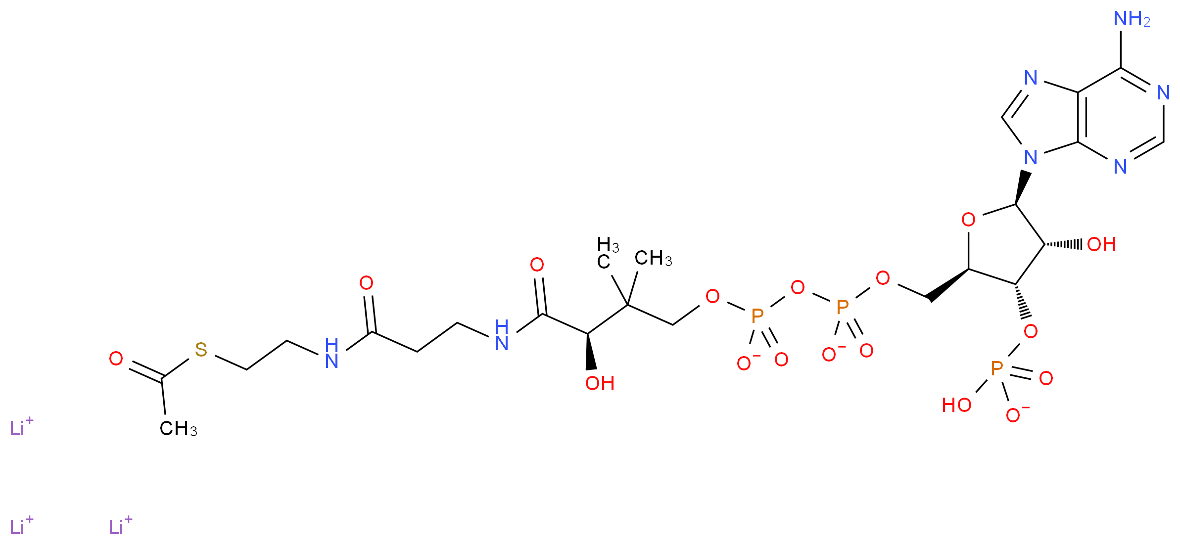 Acetyl coenzyme A lithium salt_Molecular_structure_CAS_32140-51-5)