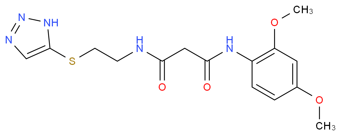 N-(2,4-dimethoxyphenyl)-N'-[2-(1H-1,2,3-triazol-5-ylthio)ethyl]malonamide_Molecular_structure_CAS_)