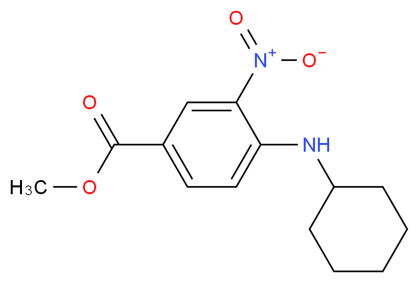 Methyl 4-(cyclohexylamino)-3-nitrobenzenecarboxylate_Molecular_structure_CAS_)