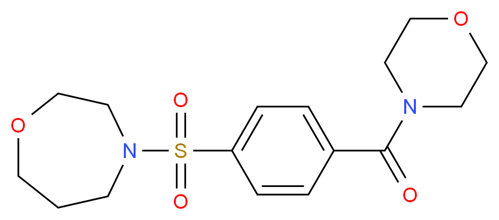 4-{[4-(4-morpholinylcarbonyl)phenyl]sulfonyl}-1,4-oxazepane_Molecular_structure_CAS_)