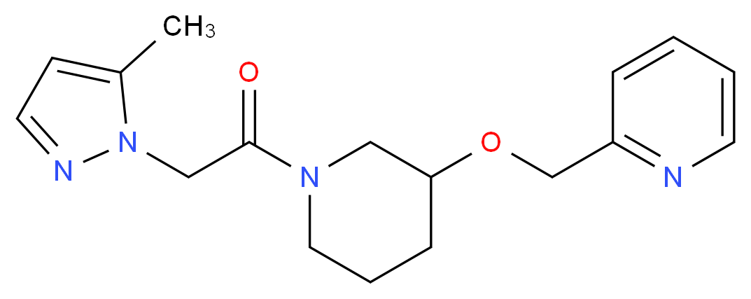 2-[({1-[(5-methyl-1H-pyrazol-1-yl)acetyl]-3-piperidinyl}oxy)methyl]pyridine_Molecular_structure_CAS_)