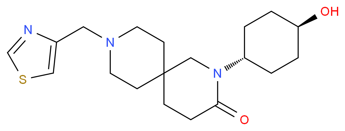 2-(trans-4-hydroxycyclohexyl)-9-(1,3-thiazol-4-ylmethyl)-2,9-diazaspiro[5.5]undecan-3-one_Molecular_structure_CAS_)