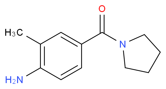 2-methyl-4-[(pyrrolidin-1-yl)carbonyl]aniline_Molecular_structure_CAS_)