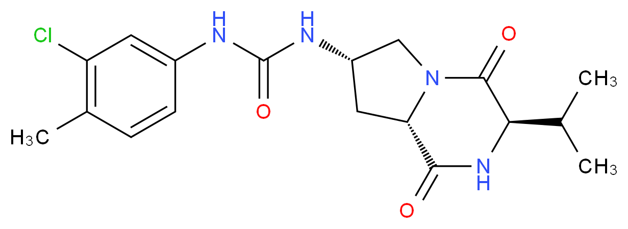 N-(3-chloro-4-methylphenyl)-N'-[(3R,7S,8aS)-3-isopropyl-1,4-dioxooctahydropyrrolo[1,2-a]pyrazin-7-yl]urea_Molecular_structure_CAS_)