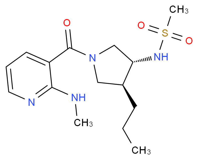 N-((3R*,4S*)-1-{[2-(methylamino)-3-pyridinyl]carbonyl}-4-propyl-3-pyrrolidinyl)methanesulfonamide_Molecular_structure_CAS_)