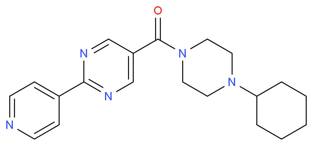 5-[(4-cyclohexylpiperazin-1-yl)carbonyl]-2-pyridin-4-ylpyrimidine_Molecular_structure_CAS_)