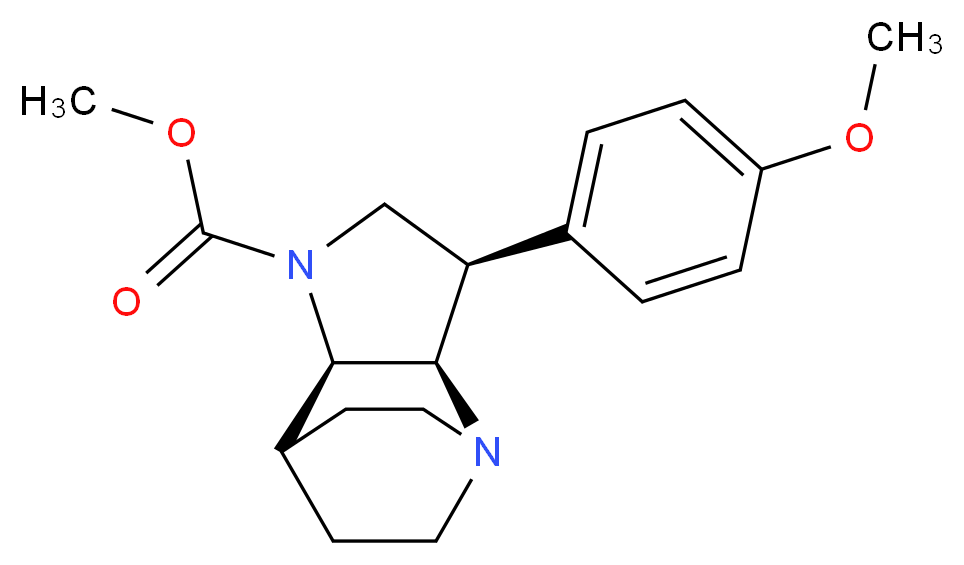 methyl (3R*,3aR*,7aR*)-3-(4-methoxyphenyl)hexahydro-4,7-ethanopyrrolo[3,2-b]pyridine-1(2H)-carboxylate_Molecular_structure_CAS_)