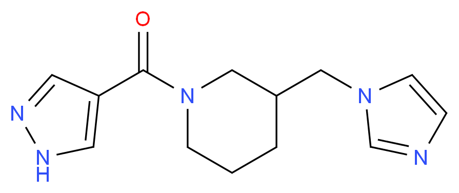 3-(1H-imidazol-1-ylmethyl)-1-(1H-pyrazol-4-ylcarbonyl)piperidine_Molecular_structure_CAS_)