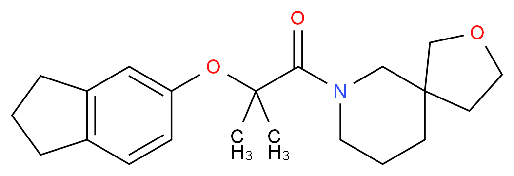 7-[2-(2,3-dihydro-1H-inden-5-yloxy)-2-methylpropanoyl]-2-oxa-7-azaspiro[4.5]decane_Molecular_structure_CAS_)