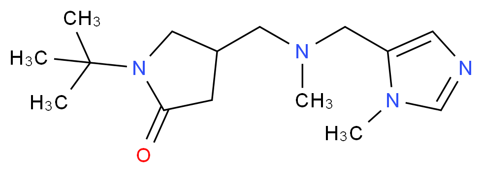 1-tert-butyl-4-({methyl[(1-methyl-1H-imidazol-5-yl)methyl]amino}methyl)pyrrolidin-2-one_Molecular_structure_CAS_)