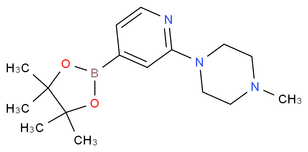 2-(4-Methylpiperazin-1-yl)pyridine-4-boronic acid, pinacol ester_Molecular_structure_CAS_832114-09-7)