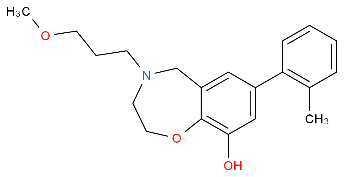 4-(3-methoxypropyl)-7-(2-methylphenyl)-2,3,4,5-tetrahydro-1,4-benzoxazepin-9-ol_Molecular_structure_CAS_)