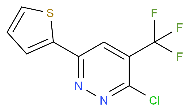 3-chloro-6-thien-2-yl-4-(trifluoromethyl)pyridazine_Molecular_structure_CAS_)