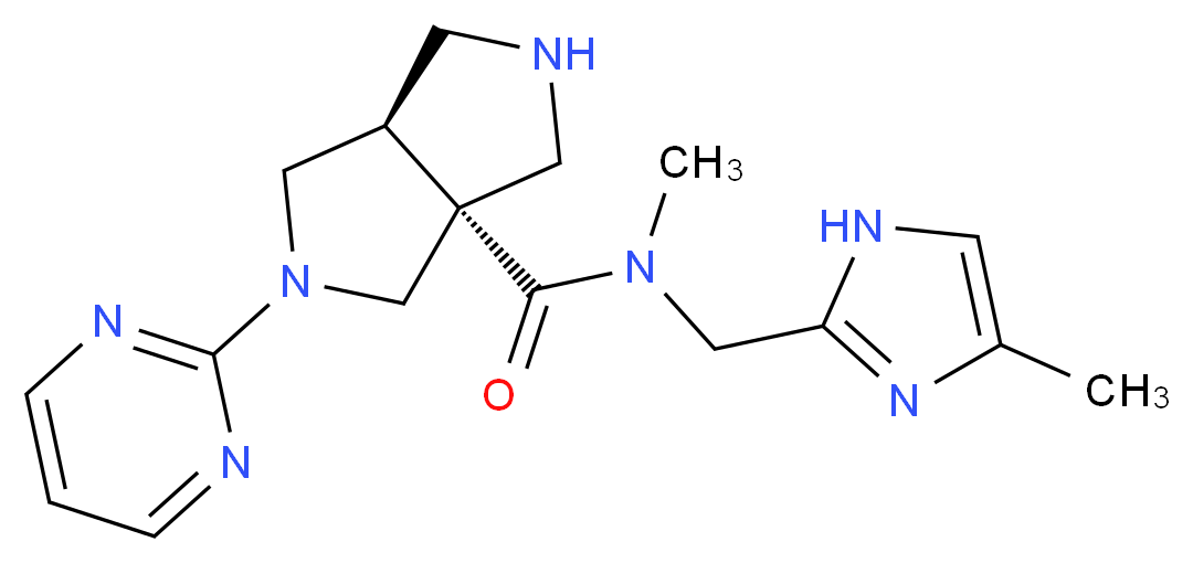 (3aR*,6aR*)-N-methyl-N-[(4-methyl-1H-imidazol-2-yl)methyl]-2-pyrimidin-2-ylhexahydropyrrolo[3,4-c]pyrrole-3a(1H)-carboxamide_Molecular_structure_CAS_)