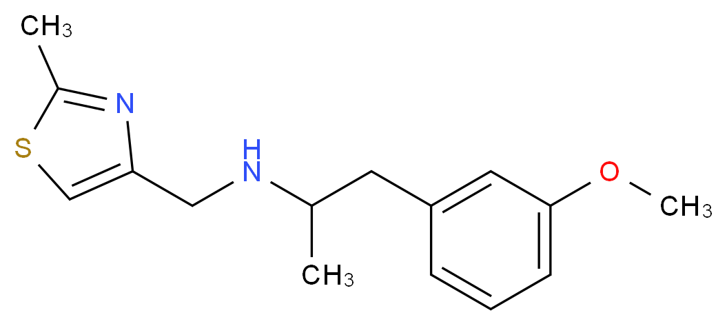 1-(3-methoxyphenyl)-N-[(2-methyl-1,3-thiazol-4-yl)methyl]propan-2-amine_Molecular_structure_CAS_)