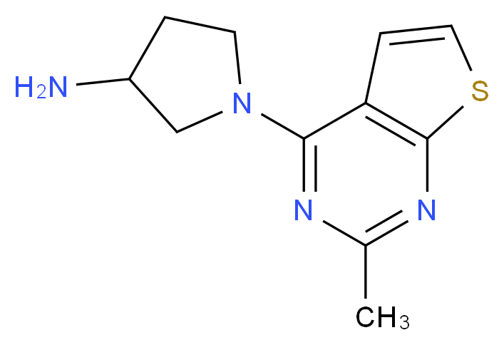 1-(2-methylthieno[2,3-d]pyrimidin-4-yl)pyrrolidin-3-amine_Molecular_structure_CAS_)