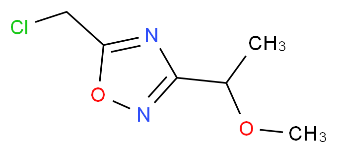 5-(chloromethyl)-3-(1-methoxyethyl)-1,2,4-oxadiazole_Molecular_structure_CAS_)