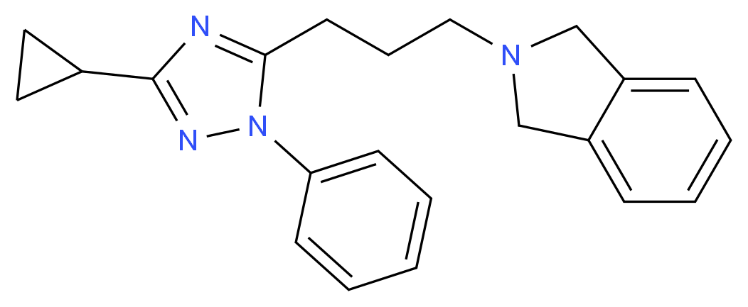 2-[3-(3-cyclopropyl-1-phenyl-1H-1,2,4-triazol-5-yl)propyl]isoindoline_Molecular_structure_CAS_)