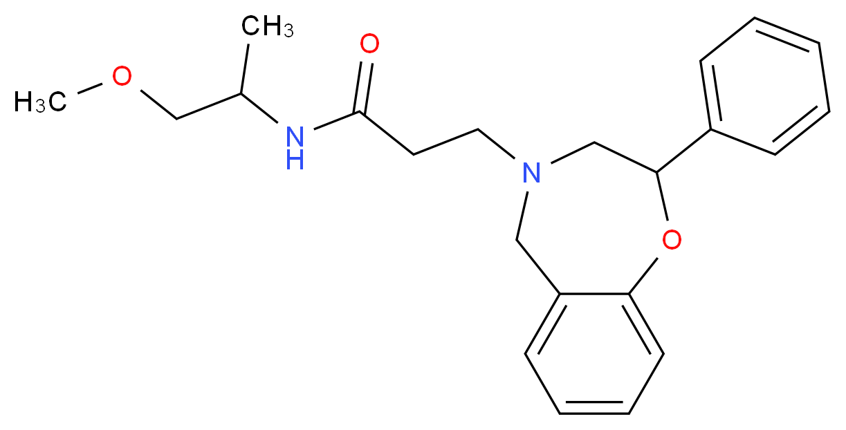N-(2-methoxy-1-methylethyl)-3-(2-phenyl-2,3-dihydro-1,4-benzoxazepin-4(5H)-yl)propanamide_Molecular_structure_CAS_)